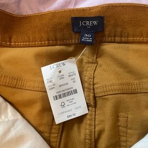 J Crew Women’s Corduroys in Burnt Caramel
